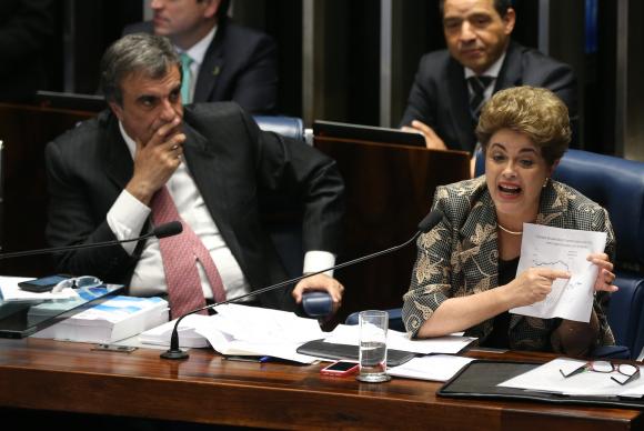 Dilma Rousseff e seu advogado, José Eduardo Cardozo