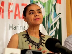Ex-ministra do Meio Ambiente, Marina Silva, do Rede Sustentabilidade