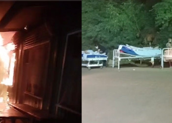 Vídeos: Incêndio atinge hospital em Picos e pacientes são retirados às pressas